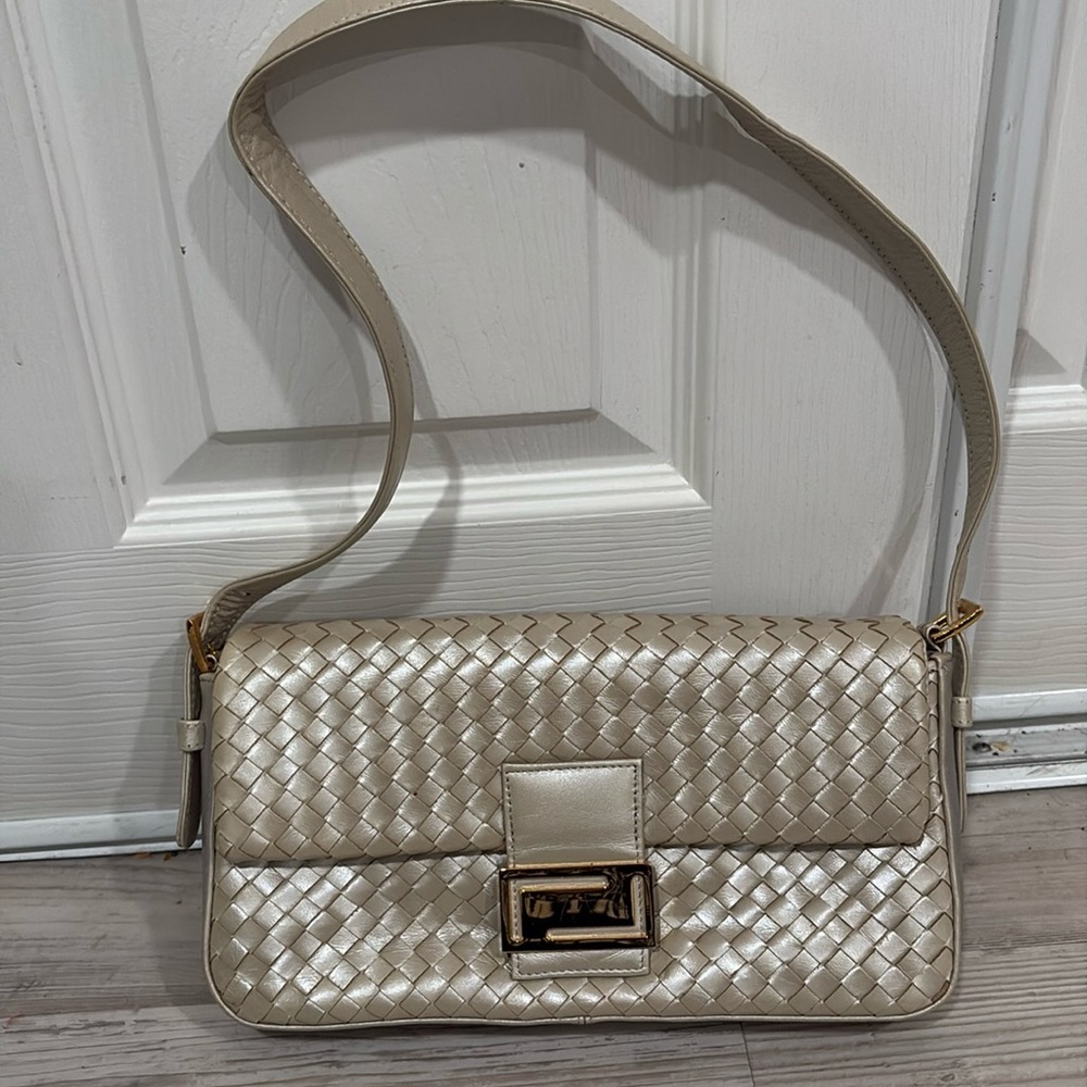 Aspects by Lisette pear cream woven bag